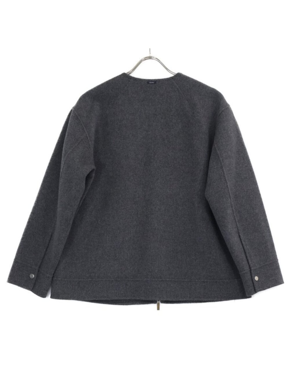 ★SOLD★ Max Mara S Maxmara Cucito Amano Double Face W-zip Collarless Jacket 42 - Picture 2 of 9